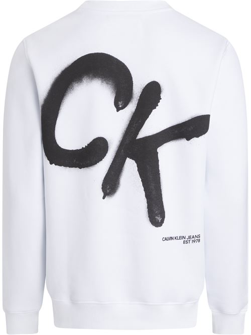 felpa CALVIN KLEIN | J30J324625YAF BIANCO